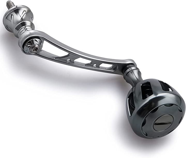 56mm リール ハンドル 32mm ノブ搭載 シマノ ダイワ 通用 スピニングリール Wheel Series 521(ガンメタル)