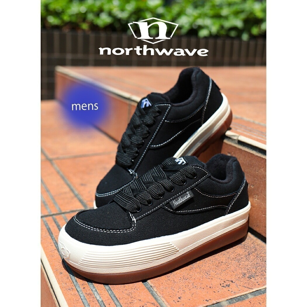 NORTHWAVE ノースウェーブ エスプレッソ キャンバス スニーカー ESPRESSO CANVAS BLACK/WHITE ( 黒 ブラック 白 ホワイト 厚底 国内正規品 NW-004 )