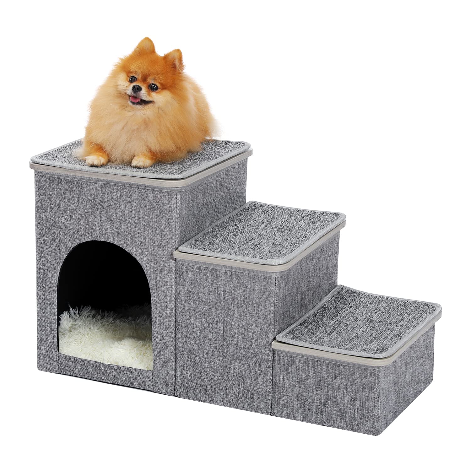 PAWZ Road 犬 階段 ドッグステップ 犬ステップ 3段 2way 犬階段 ペットステップ ドッグステップ ペット階段 折りたたみ式 犬ハウス スロープ 収納ボックス コンパクト 省スペース 滑