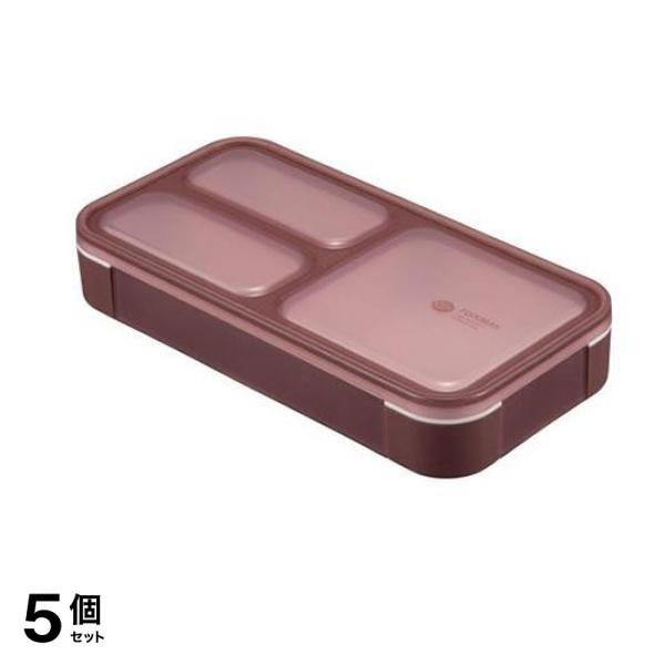 CB JAPAN (シービージャパン) 薄型弁当箱 抗菌 フードマン 400 400mL (バーガンディ) 5個セット