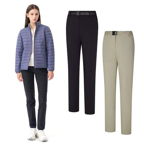 女性 秋 ストレッチ 登山 起毛パンツ ベルト贈呈 2494PK610W