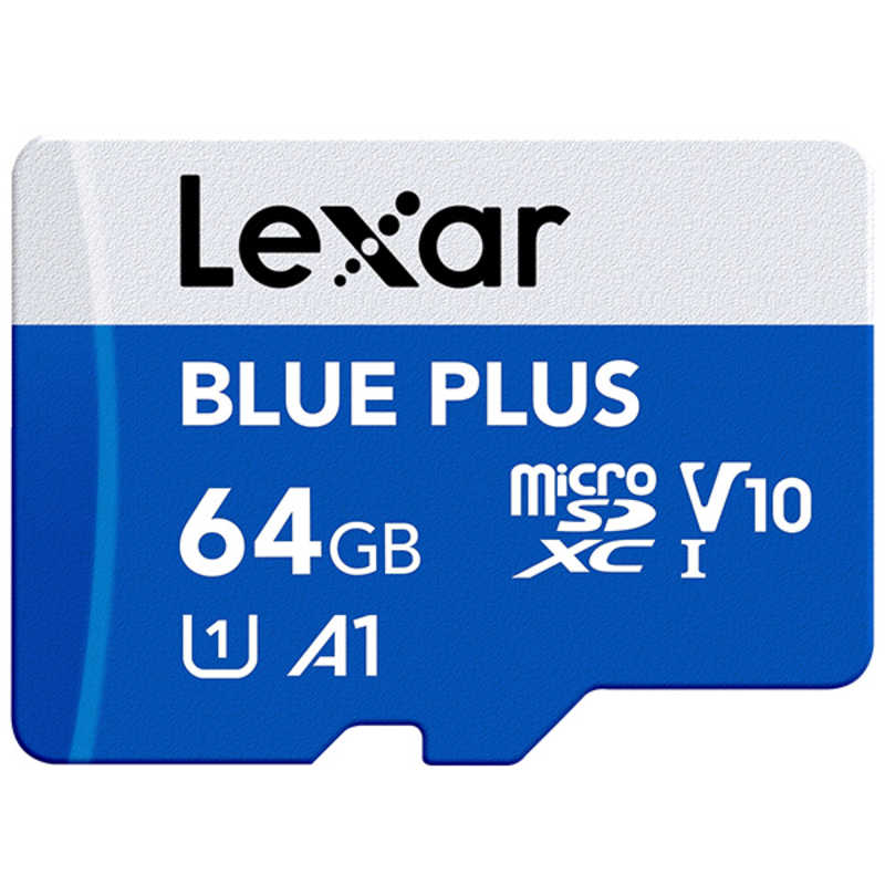 LEXAR　Lexar microSDXCカード BLUE PLUSシリーズ V10 UHS-I U1 A1 ［64GB］　LMSBLPL064G-BNANJ