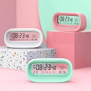 韓国 LED デジタル時計 目覚まし機能 置時計/掛け時計/デジタル時計/温度計/カレンダー インテリア 装飾