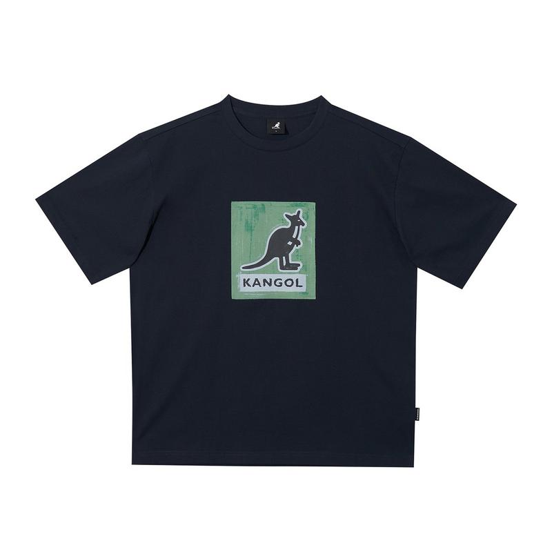 ペイントされたカンガルーTシャツ2821ダークネイビー