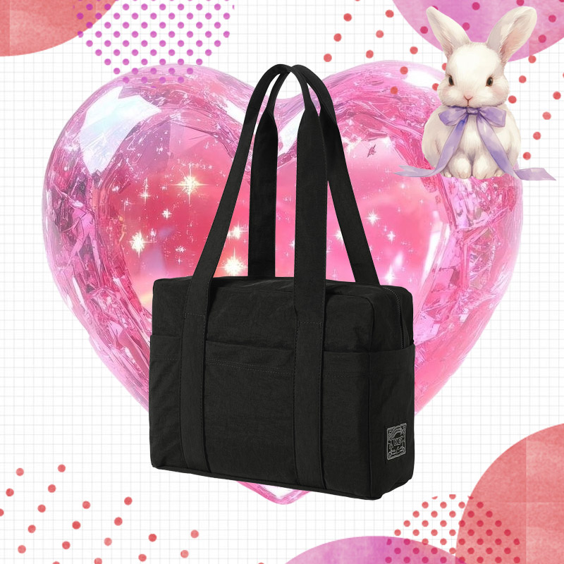 Easy Black Tool Shoulder Bag 黒色 ファブリック ナイロン A4 ノートパソコンバッグ 韓国ファッション ブランド 正規品