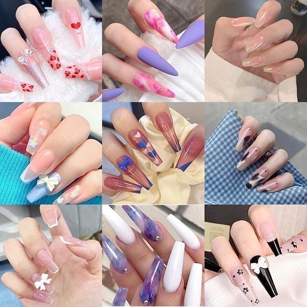 00.____9ページ ネイルチップ G.33XS現品ネイルチップギャルロング蛇シールフレンチチークつけ