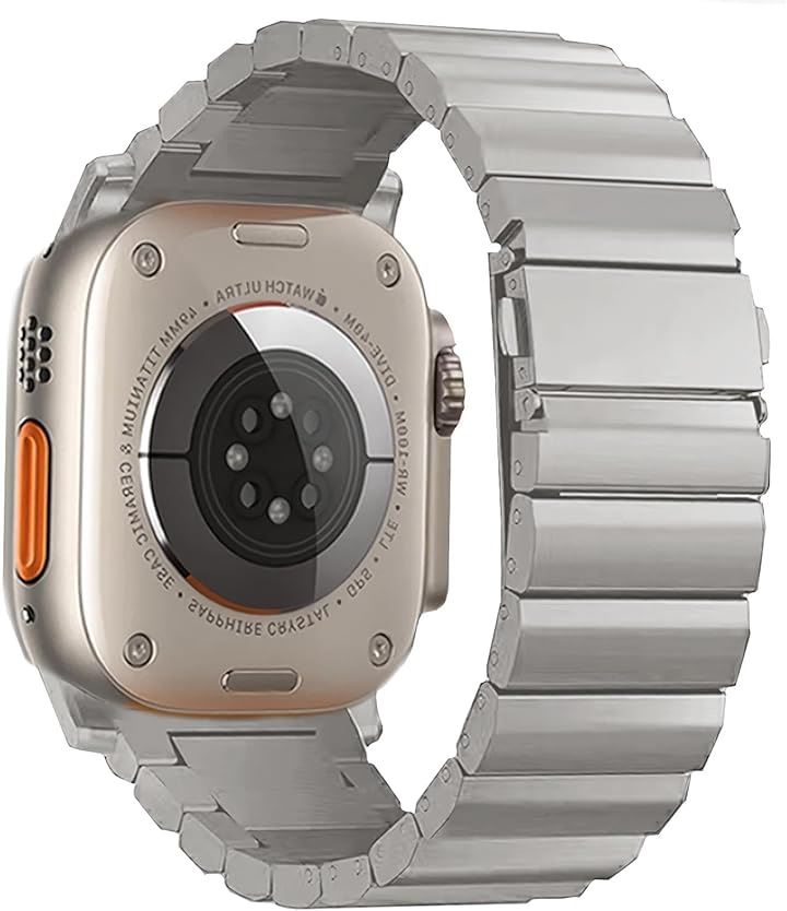 apple watch / ultra バンド チタンバンド Series 交換ベルト 長さ調整器具付き( チタン, 38mm/40mm/41mm)