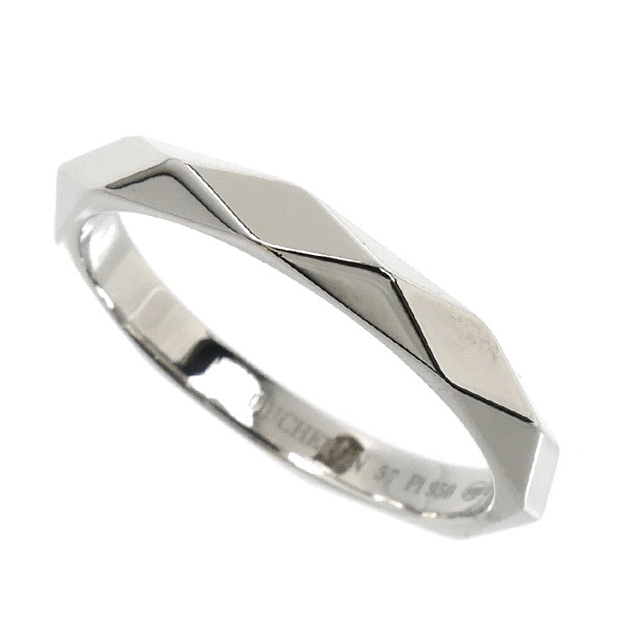 Boucheron ブシュロン Pt950プラチナ ファセット ミディアム リング・指輪 JAL00014 16.5号 57 4.9g レディース 中古 美品