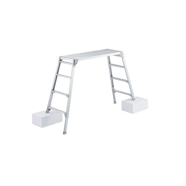 長谷川工業 DRSW-1200c [脚部伸縮式足場台 (天板幅広)] メーカー直送