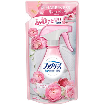 他サイト： P＆G　ファブリーズ with レノアハピネス W除菌 アンティークローズの香り つめかえ用 320mlの商品画像