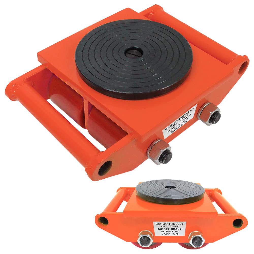 ベストアンサー マシンローラー レッド チルローラー スピードローラー 搬用マシンローラー 重量物運搬 台車 運搬車 トロリー 4t 1台