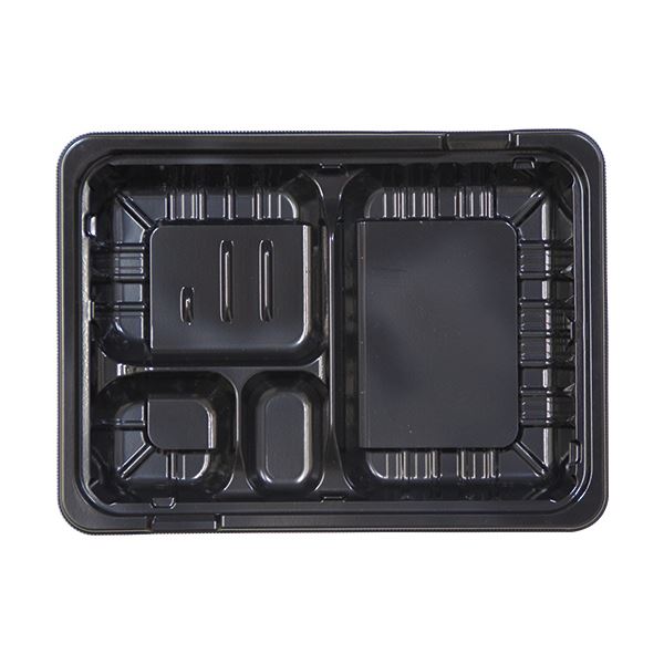 (まとめ) エフピコ MSD箱弁 23-17-1 本体 黒 1パック（50個）(蓋別売) (×10セット)