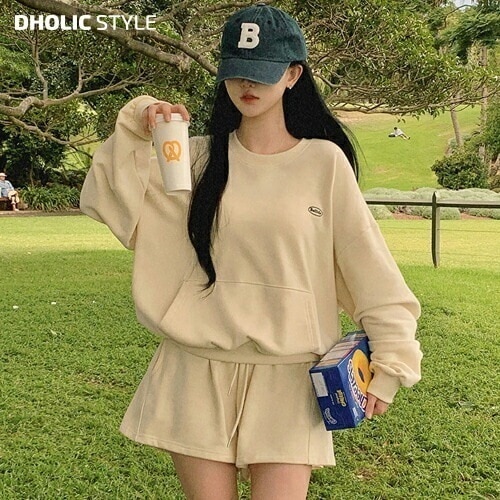 [メガ割りSALE]楽なスタイルのキュートセットアップ