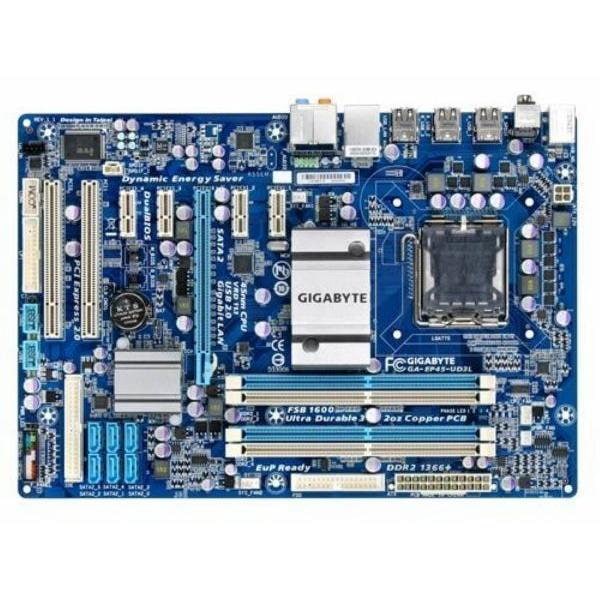 GIGABYTE EP45-UD3L Intel P45 LGA775 DDR2-1200 16GB SATA IDE Gigabit LAN Motherboard