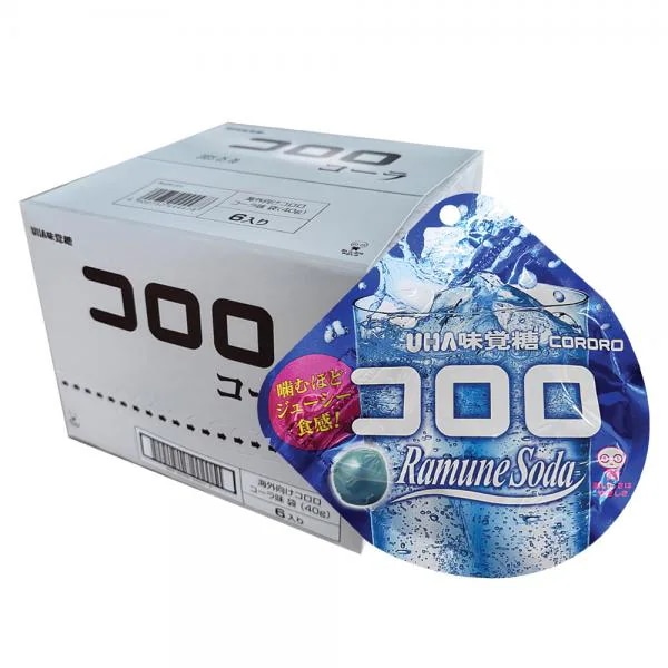 UHA ミカクド コロロソーダ味 ゼリー 40g x 6個入り UHA 미카쿠도 코로로 소다맛 젤리 40g x 6개입
