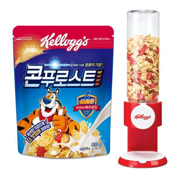コーンフロスト600g + ケロッグディスペンサー(レッド)