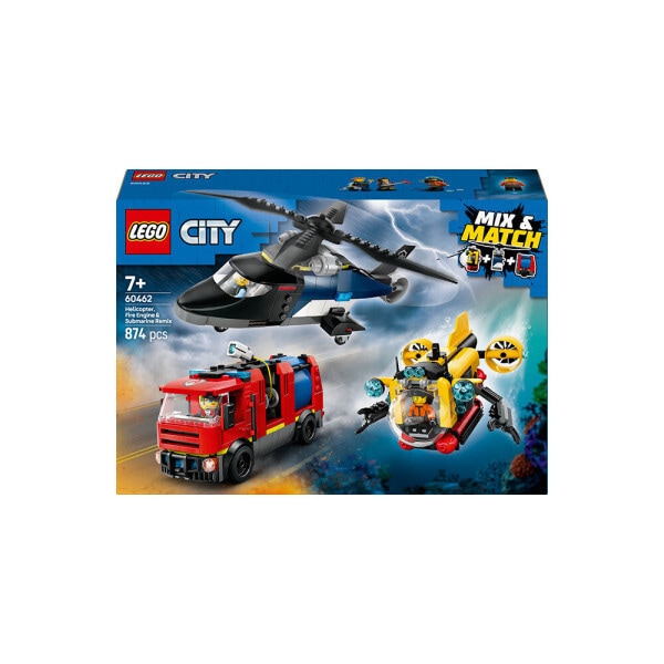 レゴ シティ 60462 ヘリコプター 消防トラックと潜水艦 リミックス レゴ公式