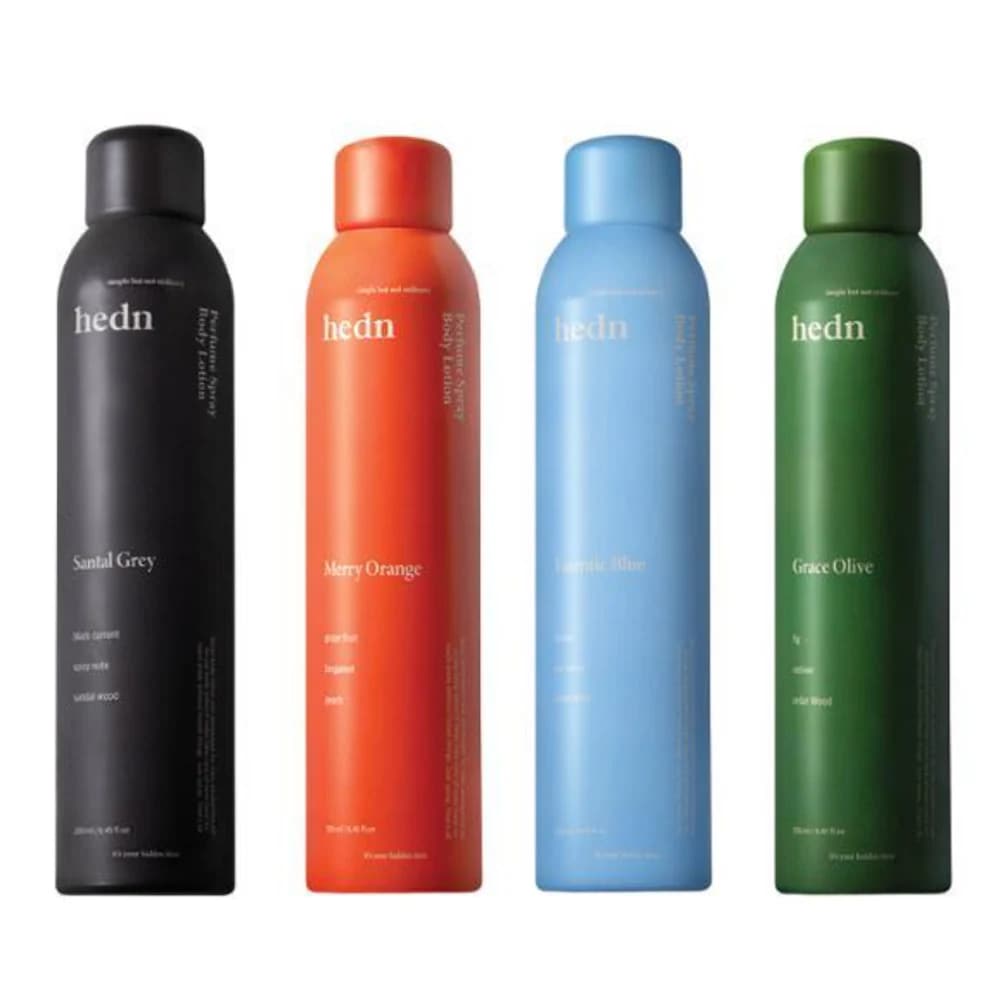hedn ヒドゥン パフューム スプレー ボディローション 250ml/メアリーオレンジ エッセンティックブルー サンタルグレー スポチルグリーン 5,338円