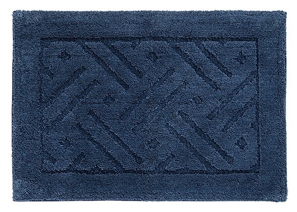 乾度良好リッカ 50×70cm バスマット ネイビー 抗菌 防臭 滑り止め 洗濯 洗える 吸水 速乾 お風呂マット 足ふきマット