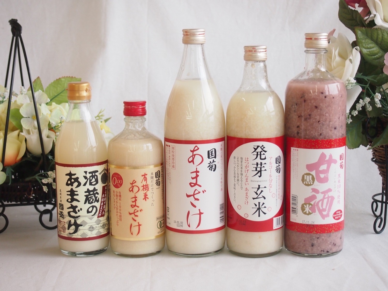 話題の国産ノンアルコール甘酒5本セット（国盛酒蔵のあまざけ500ml(愛知県)国菊有機米あまざけ5