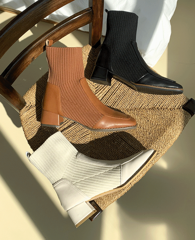 [MILOVANY] 벨로니 소가죽 스티치 앵클부츠 4cm