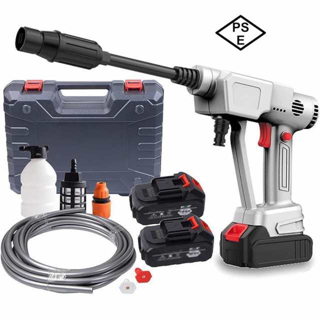 高圧洗浄機 コードレス 充電式 7MPa最大吐出圧力３種類噴射モード 水噴射量6L/min 21V 水圧洗浄機 自吸式 ポータブル 洗車機18 8,695円