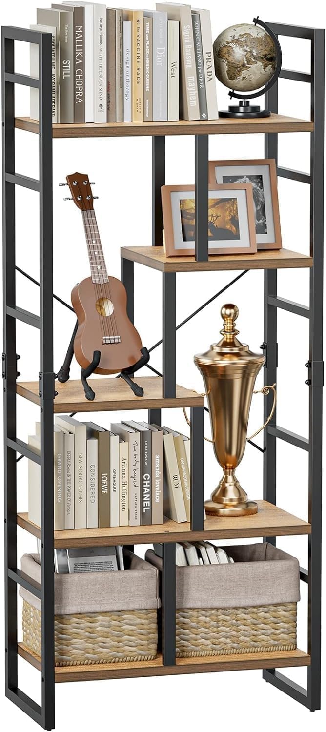 ラック キッチン 棚 おしゃれ 収納 オープンシェルフ 本棚 幅60 (5段2)