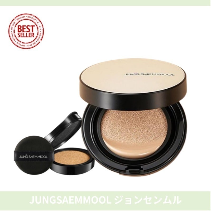 【公式正品】JUNGSAEMM**L**l ジョン泉水クッション 本品+レフィル14g+14g SPF50+ / PA+++ エッセンシャルヌーダークッション リフィル ペアライト ピンク しっとりツ