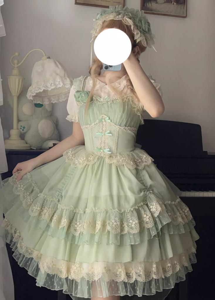 ワンピース　jsk　OP　日常　写真　舞台　変装/ロリータ トップス 萌え ゴスロリ ロリータファッション　 吊りスカート 　花嫁洋服 ウエディングドレス　人形ドレス
