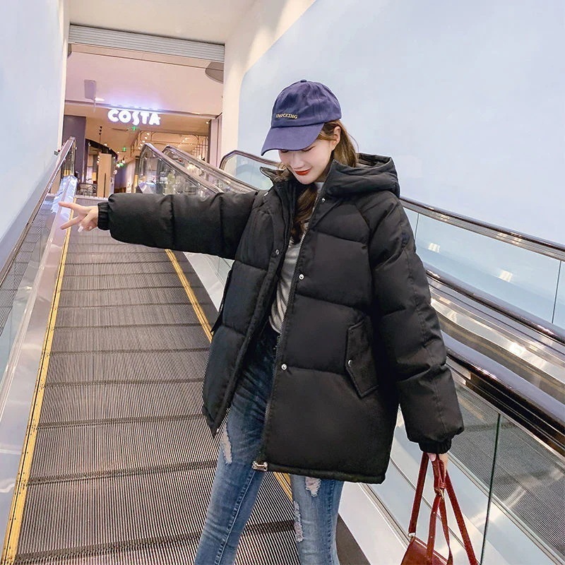 ダウンコート レディース ダウンジャケット 中綿コート ゆったり 軽い 秋冬 厚手 アウター ダウン風コート フード付き 防寒 暖かい 大きいサイズ