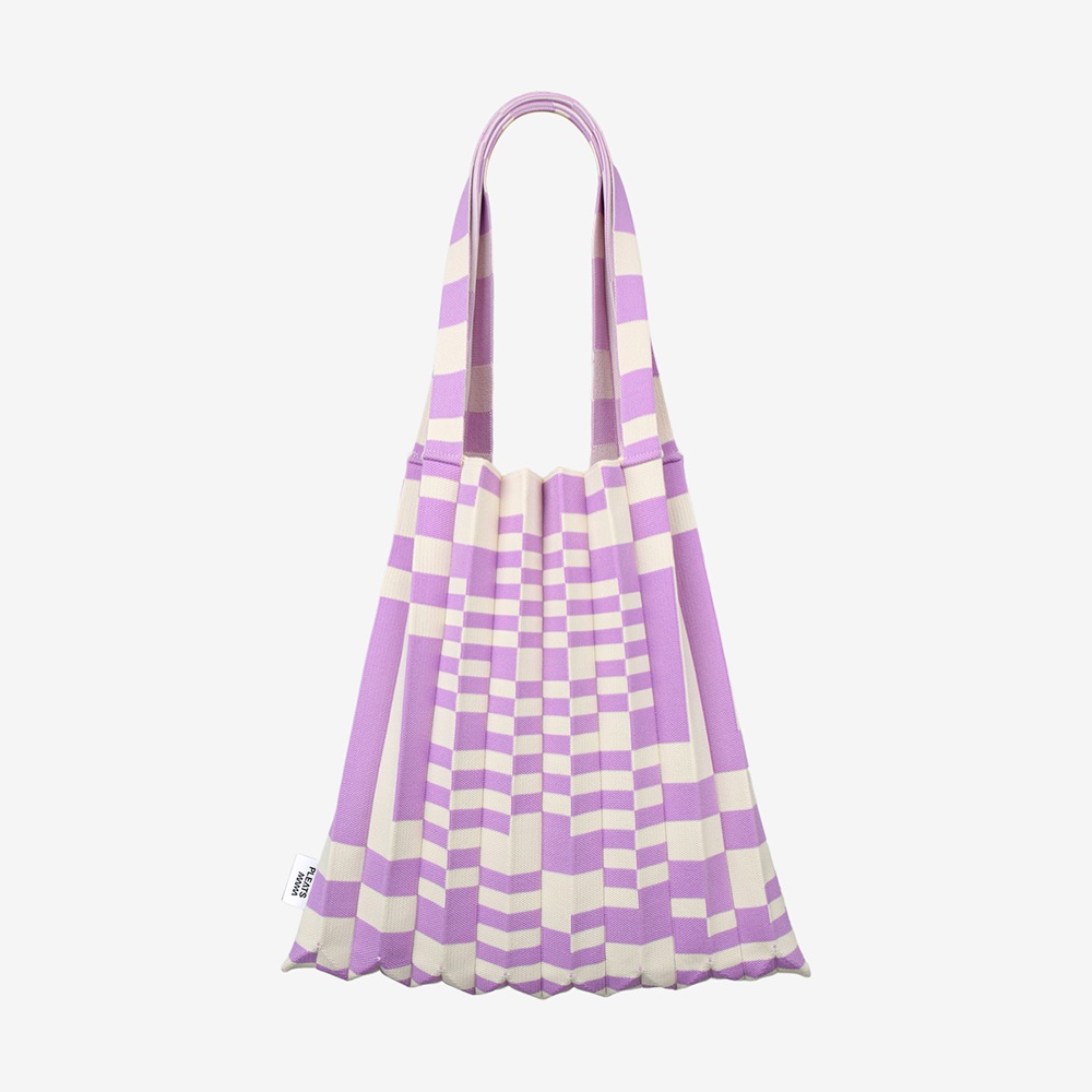 ショルダーバッグ グリッドパープル
