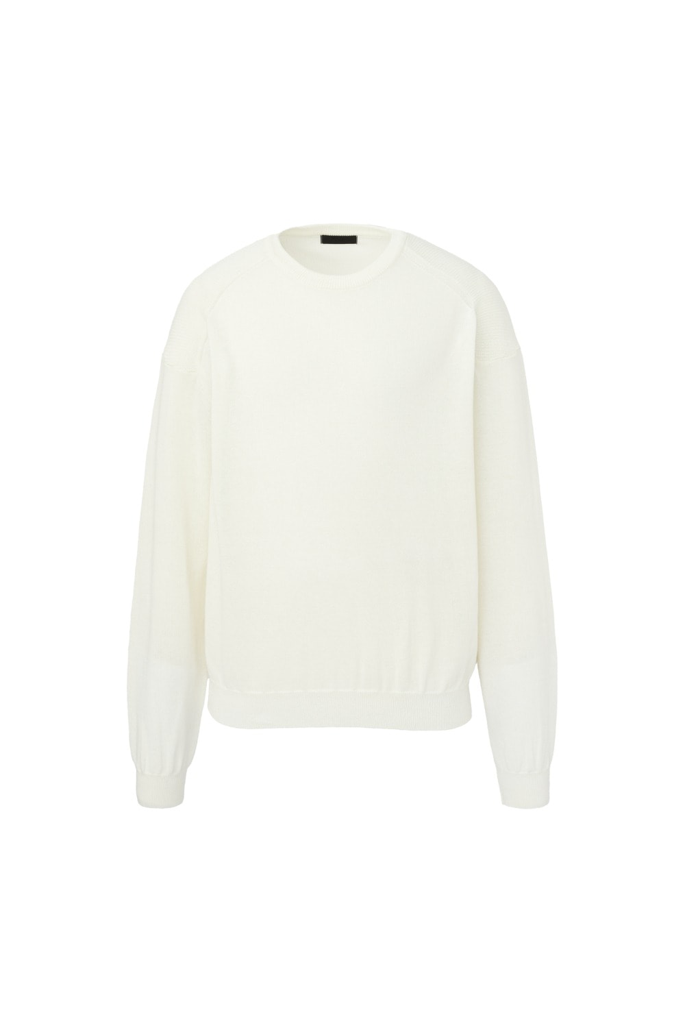 【DNSR】 ARMOUR ROUND CROPPED KNIT : WHITE