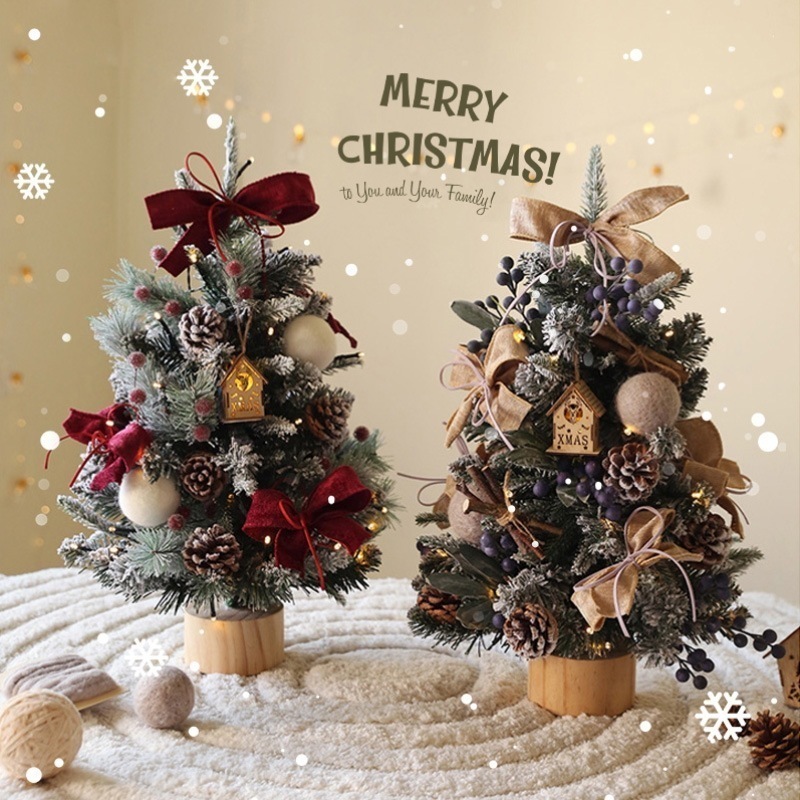 クリスマス装飾ホームクリスマスツリーミニ小さなオーナメントデスクトップシーン小さなパッケージ雰囲気装飾ギフト