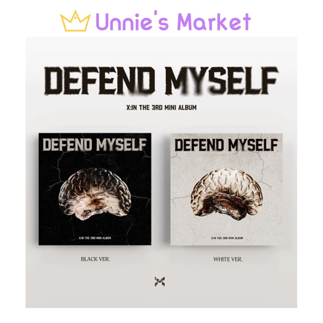 [SET] X:IN 3RD MINI ALBUM [Defend Myself] Photobook platform Ver. (BLACK VER., WHITE VER.)