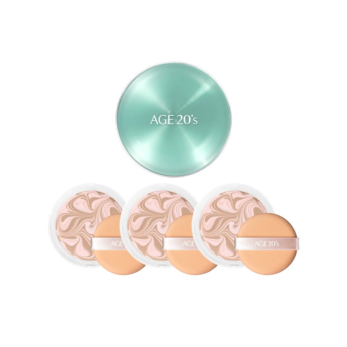 エッセンスパクト フレッシュレディアンSPF50+++ケース+詰め替え3個[コスパ]21号アイボリー / 計3個