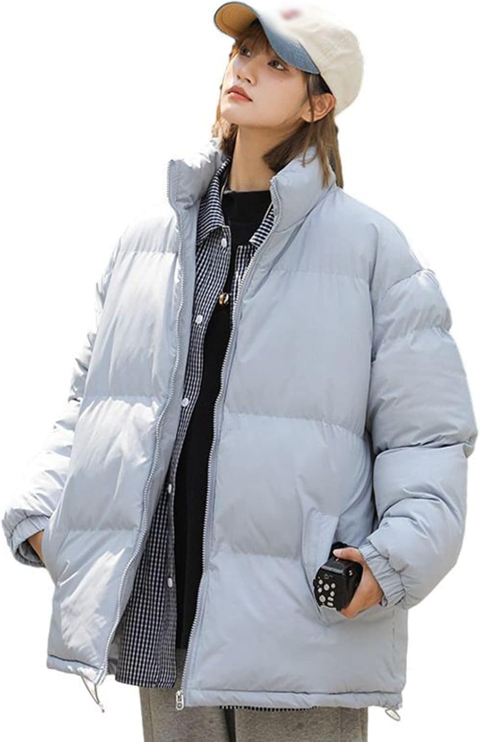 中綿ジャケット メンズ 厚手 冬 アウター レディース 綿服 ダウンコットン 立ち襟 中綿ブルゾン 防寒対策 暖か シンプル 無地 オーバーサイズ カジュアル 普段使い アウトドア ストリー