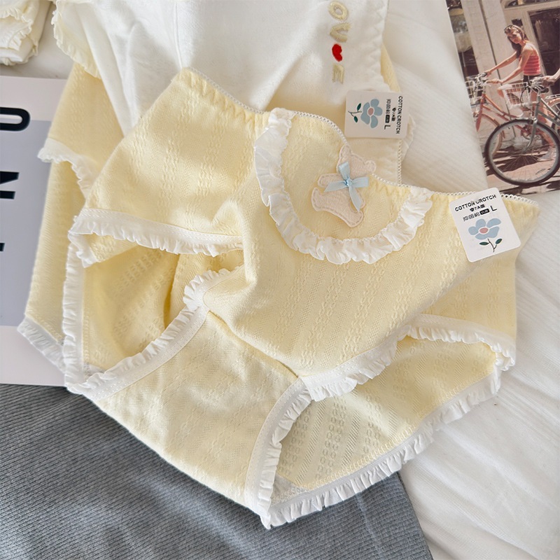 【1点ご購入 で10点プレゼントいたします】可愛い甘め風コットンパンツ7A抗菌股間中腰学生少女三角パンツ