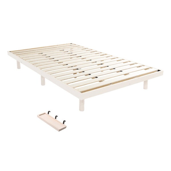 ホームテイスト 簡易宮セット パイン材脚付きすのこベッド Lilitta-リリッタ- LPS-TN-01SD-WHW ホワイトウォッシュ セミダブル メーカー直送