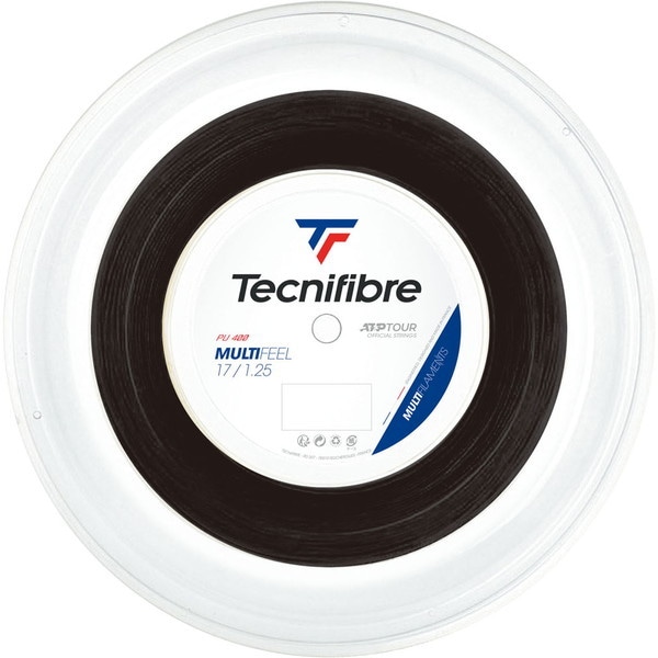 Tecnifibre (テクニファイバー) 硬式テニス用 ガット BOB MULTIFEEL 200mロール ブラック 1.30mm TFSR203 BK