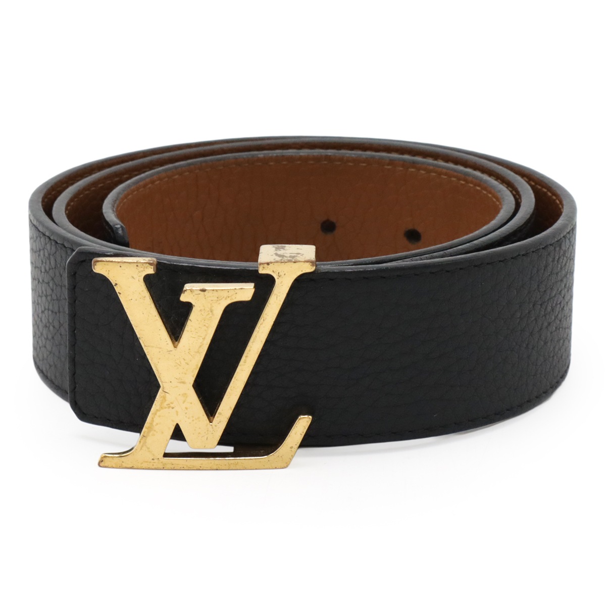 LV イニシャル 40MM リバーシブル ベルト トリヨンレザー ブラック ブラウン ゴールド金具 #85 M9151 37,800円