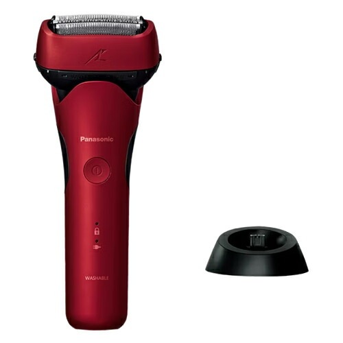 パナソニック【Panasonic】メンズシェーバー ラムダッシュ 3枚刃 レッド 充電スタンド LAMDASH ES-L341D-R【充電中でも剃れる】