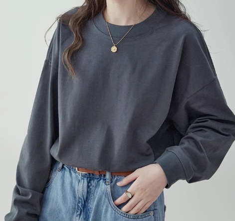 レディース トップス ロンT カットソー 長袖 Uネック かわいい 大人可愛い シンプル カジュアル こなれ感 ラフ ヴィンテージ ラブリー キュート 都会的 クラシカル カントリー ナチュラル ママ