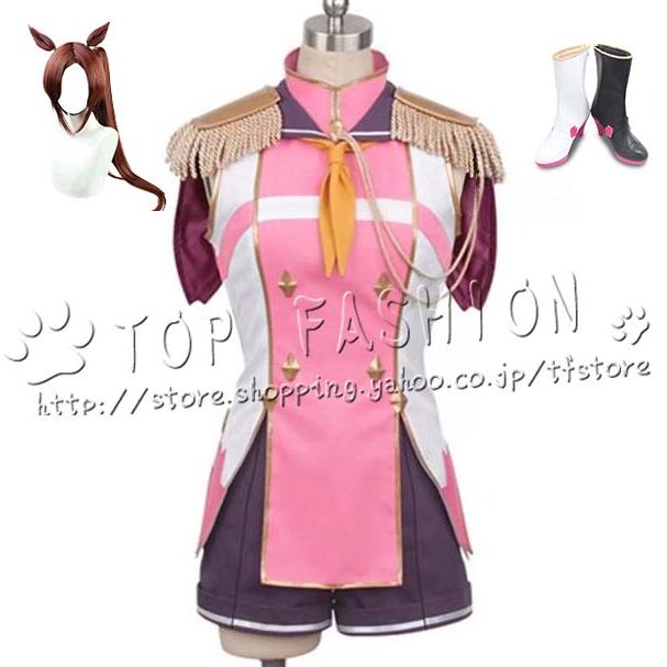 1238ウマ娘プリティーダービー サクラバクシンオー コスプレ 勝負服 全セット 人用 舞台装 演出服 コスチューム 変装 仮装 ハロウィン イベント 撮影 祭り女性
