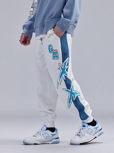 ストリートモンスタータオル刺繍スウェットパンツ