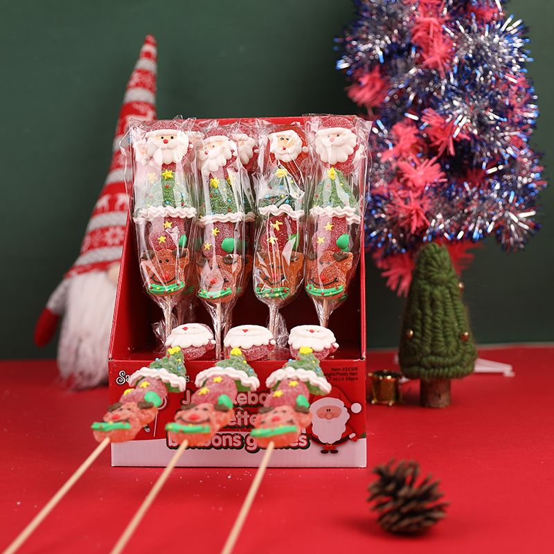 グミロリポップクリスマスサンタクローススタイルキャンディ子供用おやつキャンディ幼稚園パーティーギフト
