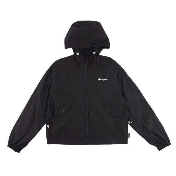 女性エアリーテンション クロップ ルーズフィット フード ジャケット QQ222LJK51 BLK_P424052894
