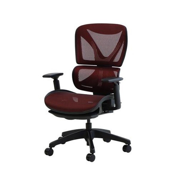 Netforce DX-1-BK-W-WRD ワインレッド ダイナミクスエックスチェア マットブラックフレーム ヘッドレストなし メーカー直送