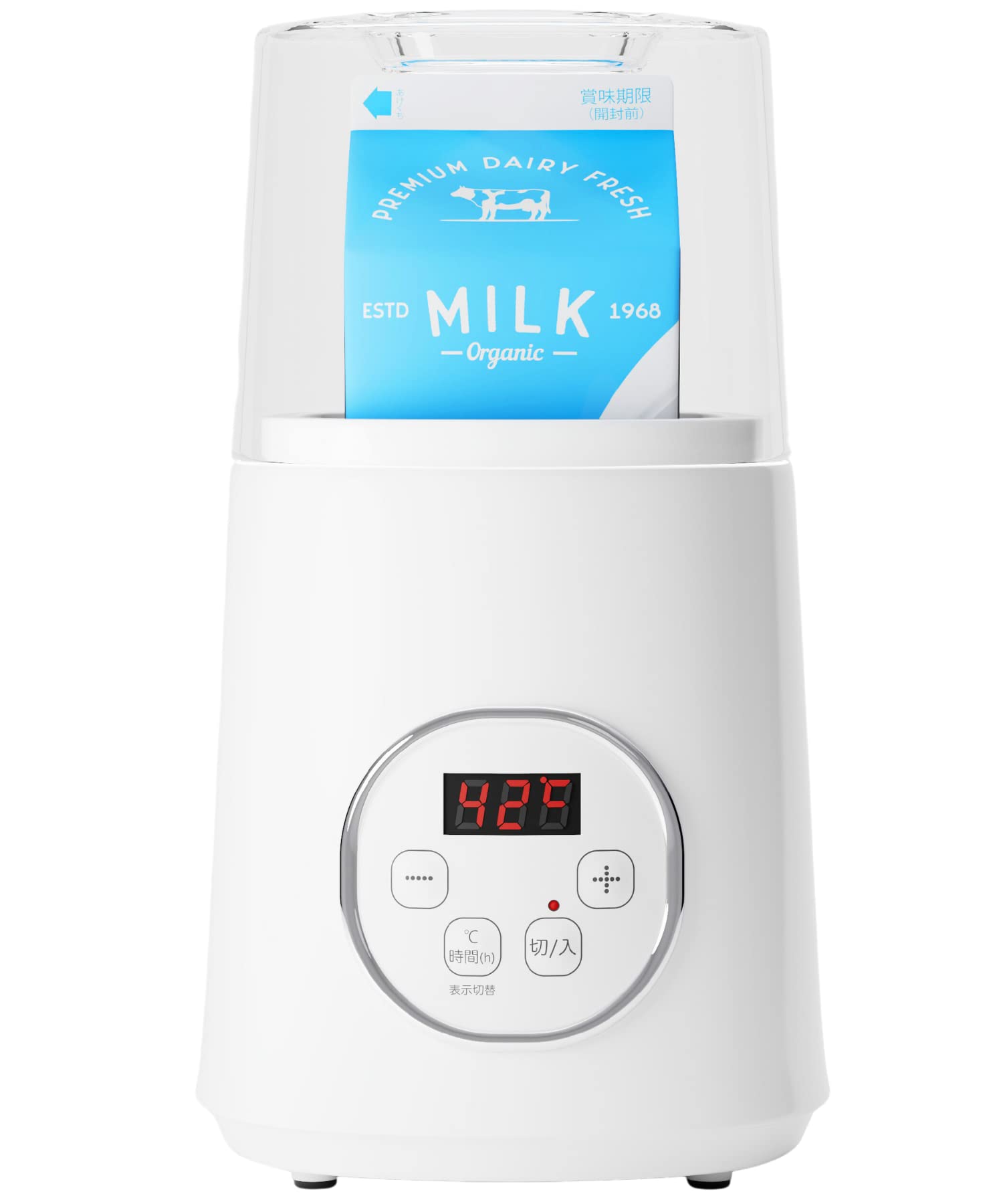 ヨーグルトメーカー 【節電仕様で毎日エコにヨーグルトを】 ステンレススプーン付き 牛乳パック 甘酒 カスピ海 豆乳 R-1 ギリシャヨーグルト ラクトヘルシス (ホワイト)