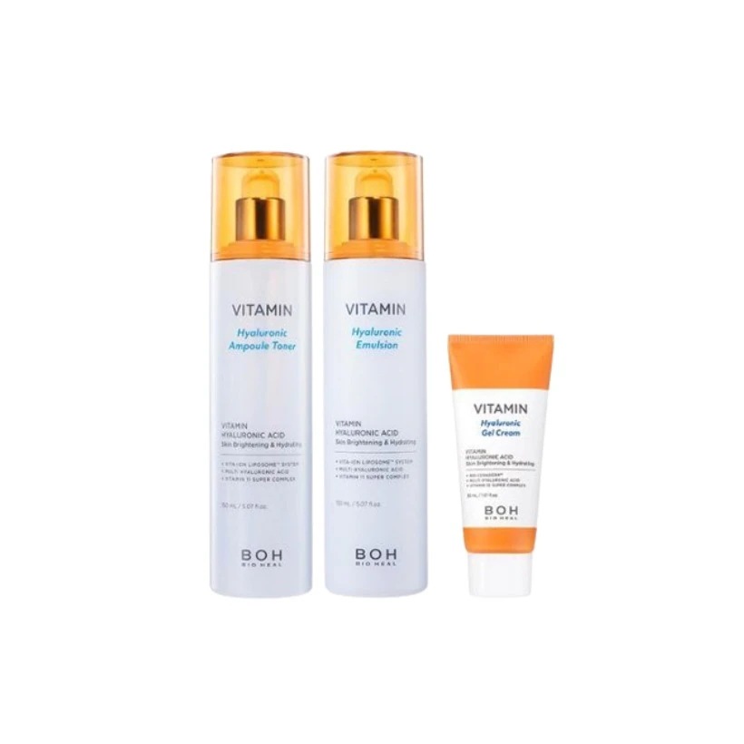 [2種 セット]ビタミンヒアルロニックアンプルトナー150mL+エマルジョン150mL（+クリーム30mL)