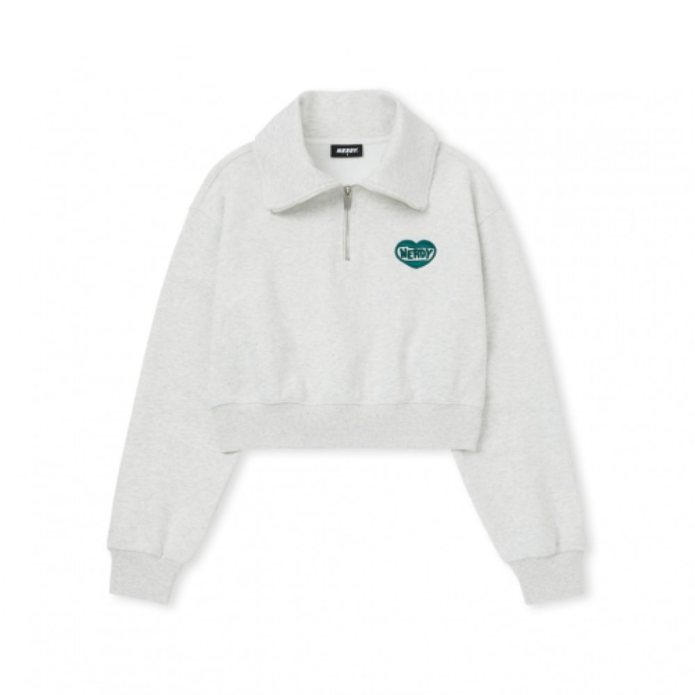 オタク女性用スフレクロップスウェットシャツオートミール